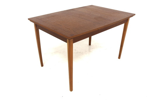 Mesa de comedor sueca "Portfolio" de teca, década de 1960