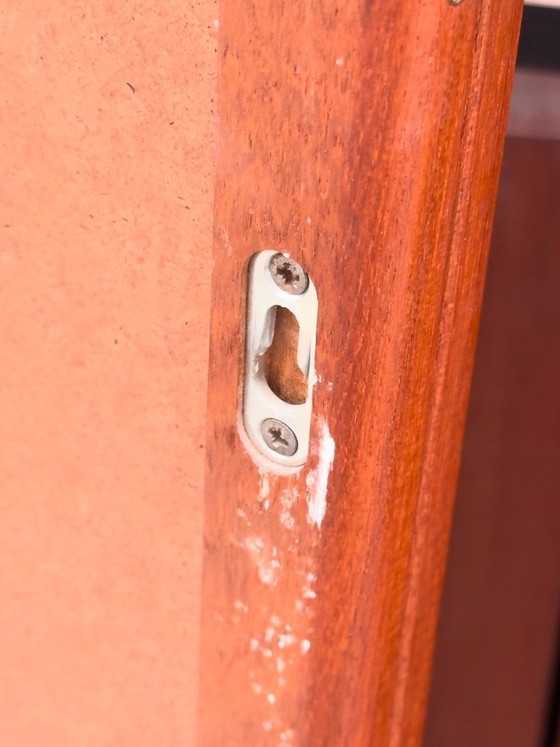 Vintage Foldable Teak Mirror from Fakse Furniture, 1960s – Wood, Glass (photo 11 of 12)