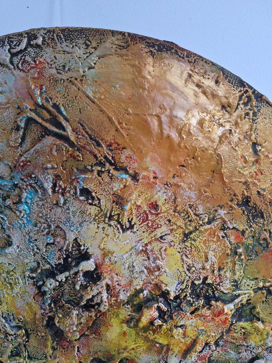 Image 1 of Eyecatcher – Round Art Object Mixed Media/Material Art Ø 40 cm