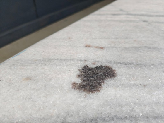 Image 1 of Table basse vintage en marbre blanc, 1970