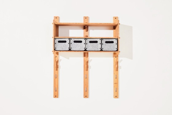 Auffällige modulare Garderobe – Rekki, Wandregal, Bambus (photo 9 of 12)