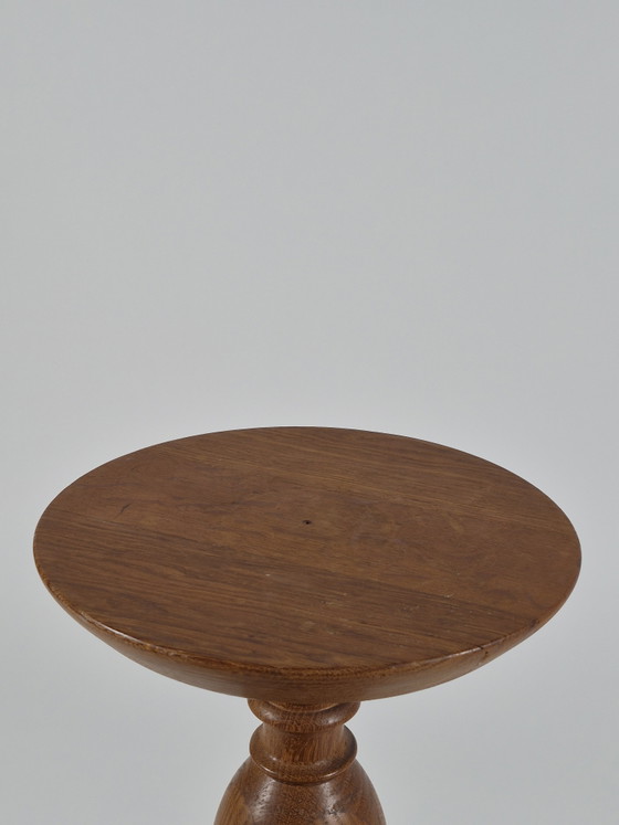 Colonna portafiori in rovere tornito, realizzata a mano negli anni '50. – Oggetti decorativi, Wood (photo 5 of 10)