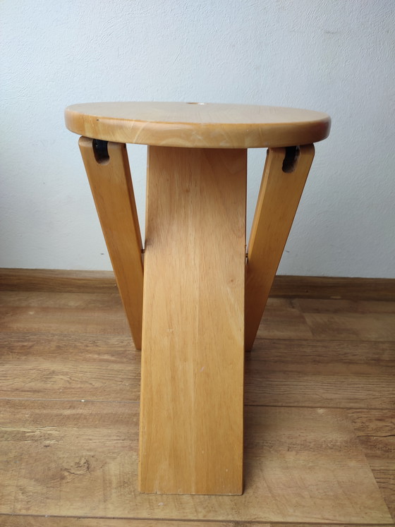 Image 1 of Stool Suzy Adrian Reed wood foldable and wall-mountable 2 x Princess Design '80