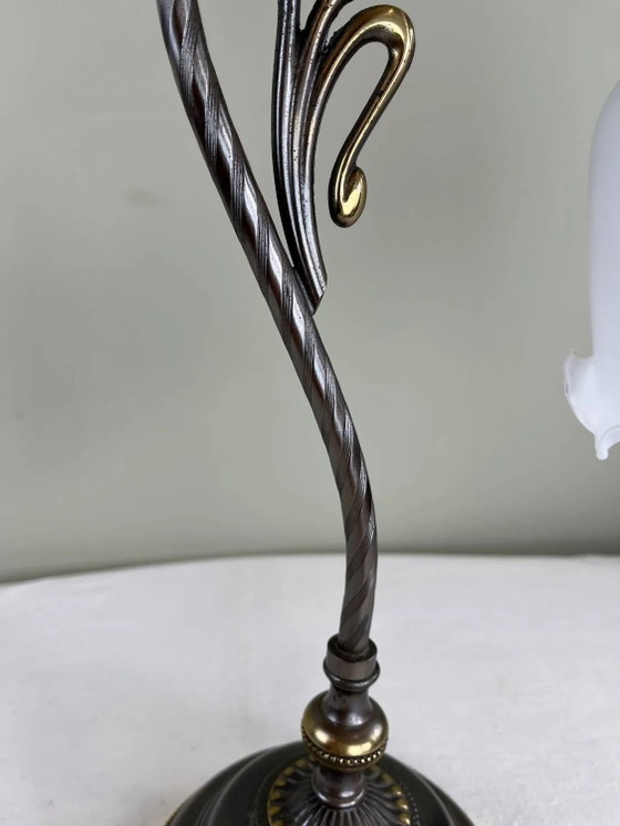 Lampada a tulipano antica – Lampade da tavolo, Metal, Art Deco (photo 5 of 9)