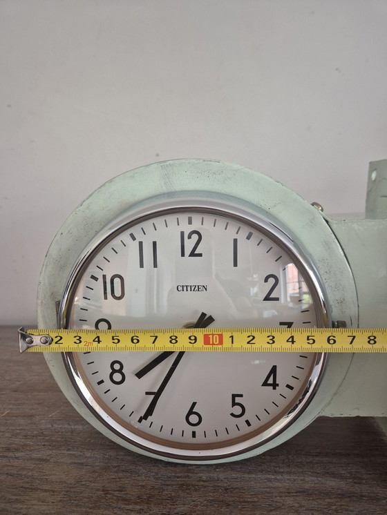 Image 1 of vintage citizen marine wall clock double-sided
