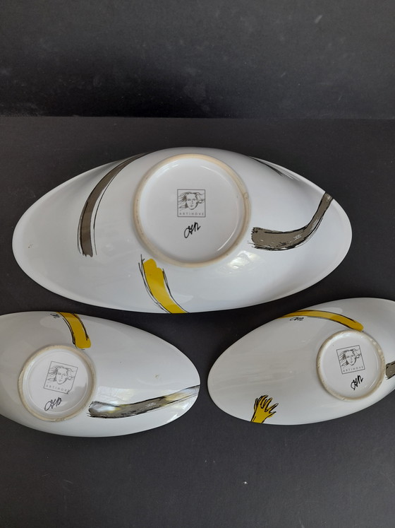 Image 1 of Set of 3 Corry Ammerlaan dishes for Artihove 80s