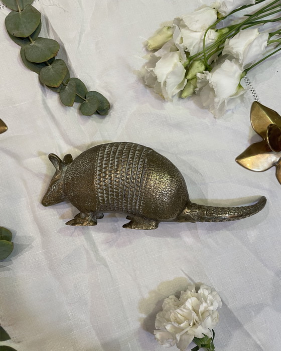 Image 1 of Bronze armadillo statuette