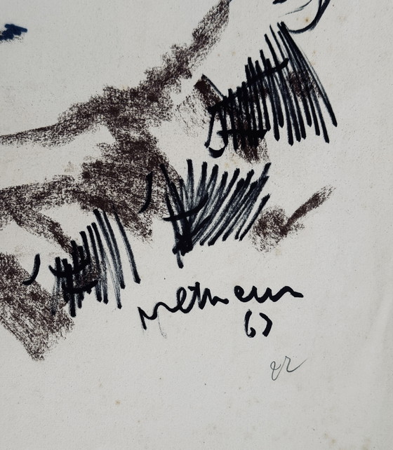 Image 1 of Robert Detheux rare peinture de 1965