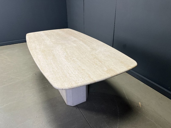 Image 1 of Vintage travertine dining table, 1970s 