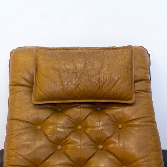Image 1 of Deense fauteuil van gekleurd leer, 1970