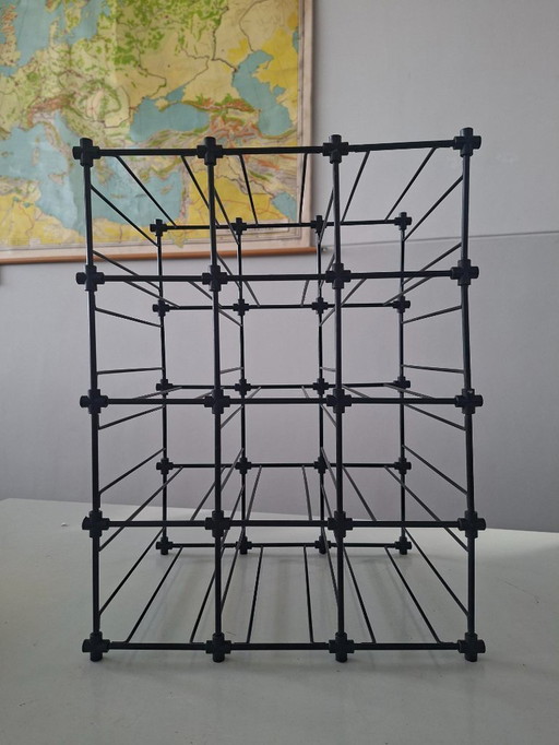 Vintage modulares Weinregal minimalistisches Design Bijenkorf 80er-90er Jahre