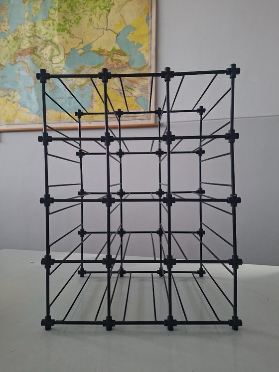 Image 1 of vintage modulair wijnrek minimalist design Bijenkorf jaren 80-90