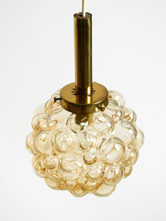 Image 1 of Beautiful original glass bubble pendant lamp from the 1960s | Manufactured by Limburg | Designed by Helena Tynell