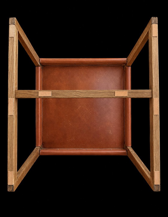 Restored vintage leather chair – solid wood frame, original design – Armchairs (photo 5 of 8)