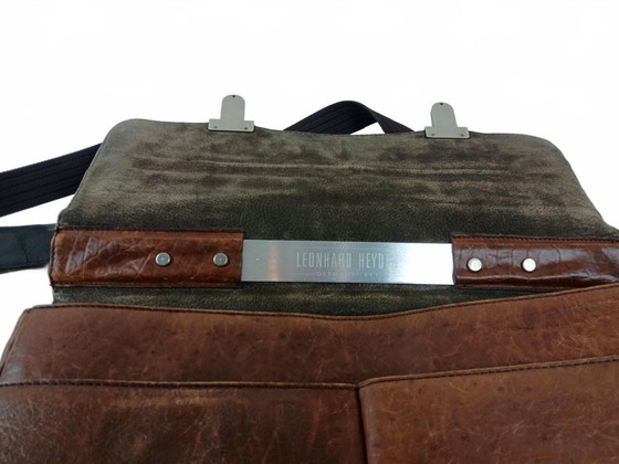 Image 1 of Vintage Leonhard Heyden Leren Brieventas / Laptoptas – Bruin