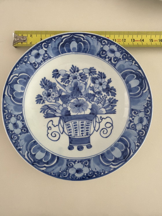 Image 1 of Set van 3 verzamelbare Delfts Blauwe borden