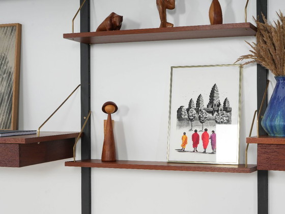 Estantería modular PS System de Preben Sørensen, chapa de teca, Dinamarca, años 70 – Estanterías de pared (photo 8 of 22)