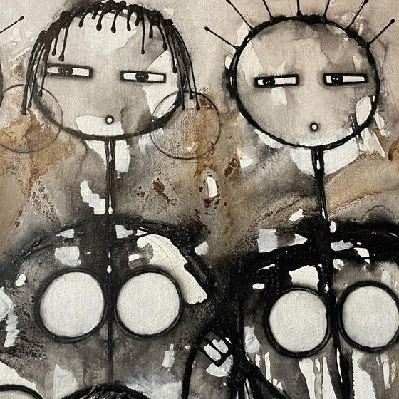 Jean-Pierre Katembwe, Naissance d'une Fille, Huile sur Toile, 2017 – Peintures et dessins, Canvas, Abstract (photo 5 of 12)
