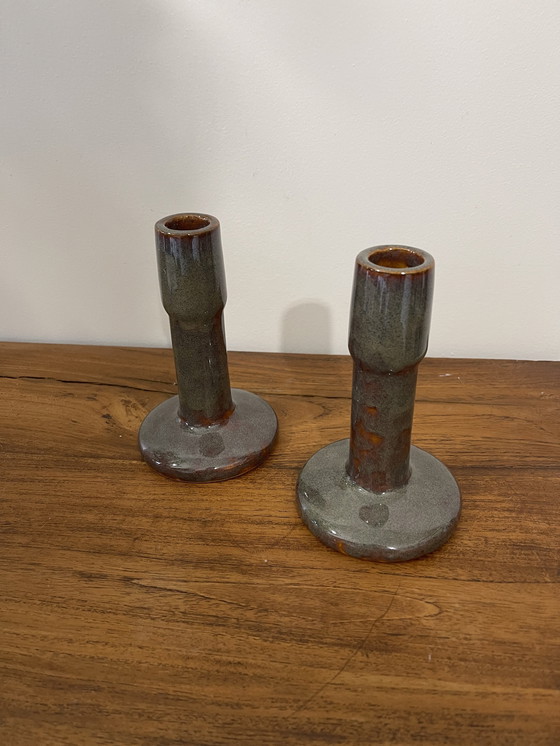 Image 1 of Paar Porzellankerzenständer