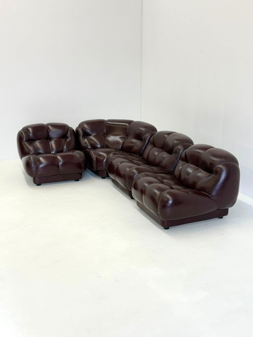 Canapé Modulable Nuvolone Marron Foncé par Rino Maturi pour Mimo Padova