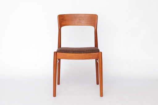 Set of 4 Henning Kjærnulf Teak Chairs – 1960s Danish Design for KS Møbler, Mid-Century Modern Dining Chairs, Restored