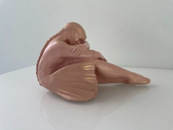 Image 1 of Statue vintage de danseuse de ballet rose