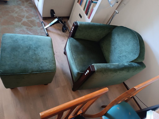 Magnifique fauteuil Rooker 03 Monserrate - design art déco, caractère unique
