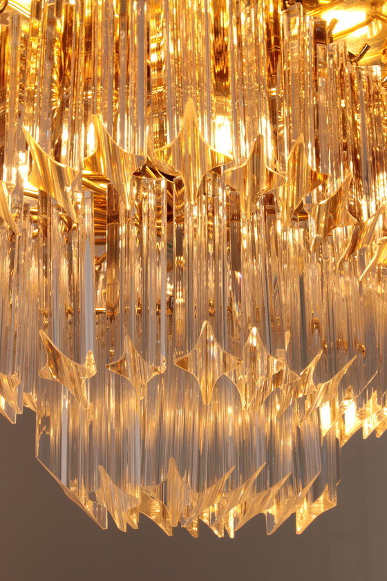 Image 1 of Novaresi Vergoldete Deckenleuchte CH Serie 1970 Italien