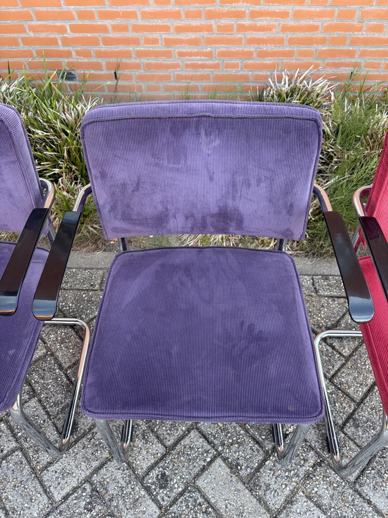 🪑✅ 6 Zuiver Ridge Rib Fabric Chairs ❗️ – Dining chairs, Chrome, Wood (photo 5 of 7)
