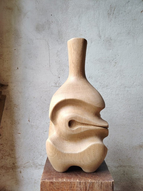 Vaso scultoreo in rovere massiccio – Pezzo unico – retroDom, Vasi, Legno (photo 11 of 14)
