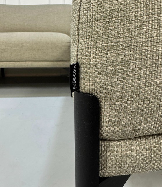 Image 1 of Bolia Caisa Sofá Tela Gris Sofá Modular Gris Negro + Taburete