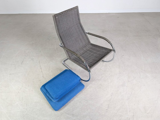 Image 1 of Sillón original Tecta D35-1, diseño cantilever, mimbre gris, reposabrazos