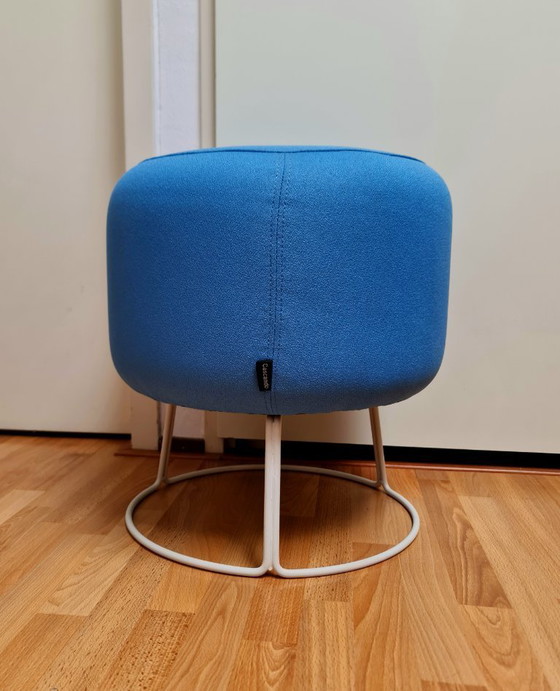 Image 1 of Cascando pouf hocker model Paddy azure blue good condition