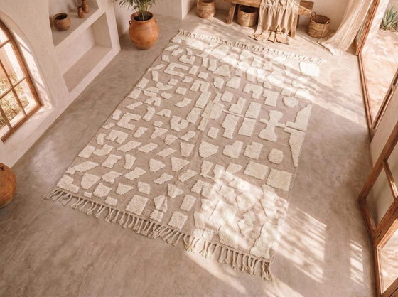 Luxuriöser marokkanischer Berberteppich aus Naturwolle, 230/350 cm – Teppiche & Läufer, Wool (photo 5 of 8)