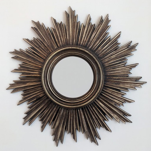 Magnificent mid-century sun mirror