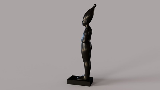 Image 1 of Statua egizia in legno, moderna e unica