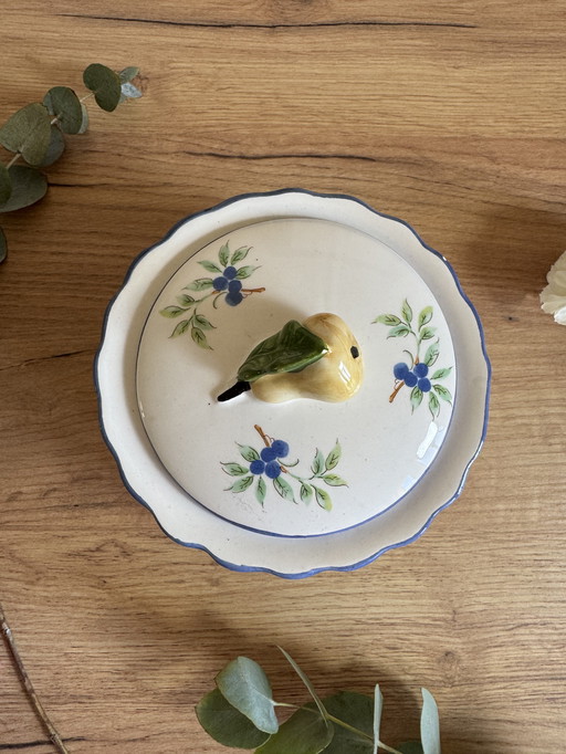 Pot soupière vintage oiseau 