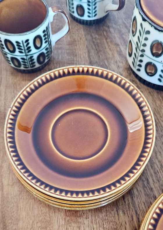 Boch La Louvière Walnoot Serie Koffieservies – 18-delig – 8 personen – Ceramic (photo 5 of 14)