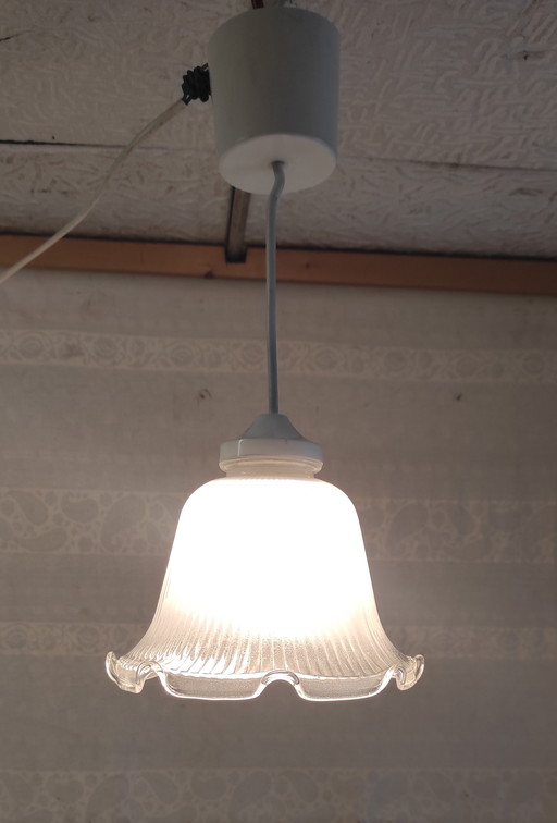 Art Deco style portable glass lamp - mid-20th century