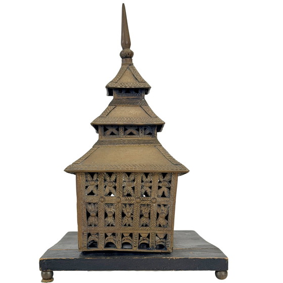 Antique Sumatran Brass Mosque Model – Indonesia – circa 1900–1920 – Decorative Objects, Wood (photo 4 of 11)