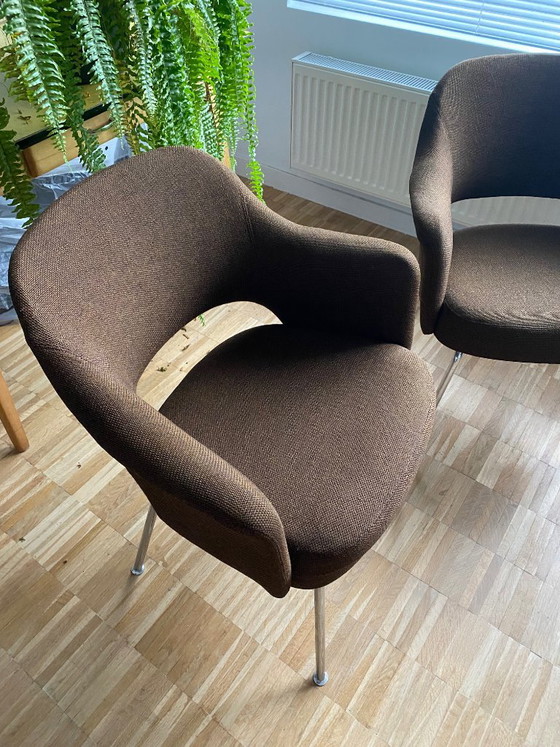 2x Vintage Chair Style Conference Chair Knoll Saarinen – Side chairs, Chrome (photo 4 of 6)