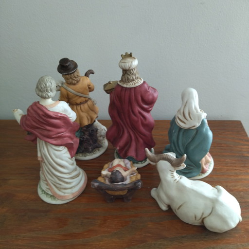 6 Personnages,Santons de crèche de Noël 