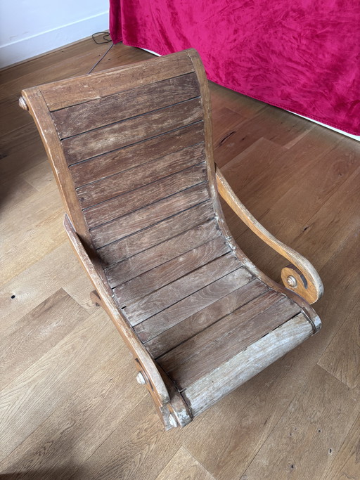 Sedia per bambini in legno di teak