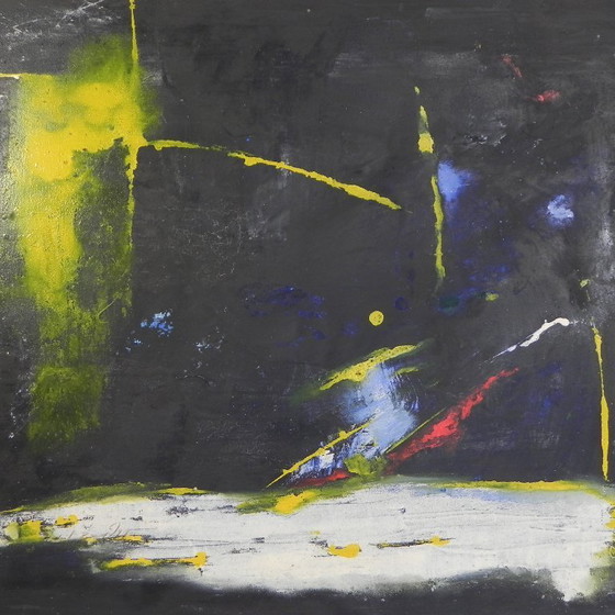 Image 1 of Abstract painting, oil on canvas, 1980s