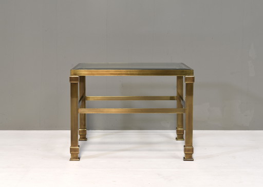 Hollywood Regency Style Coffee Table In Brass And Glass – France, Circa 1960-70