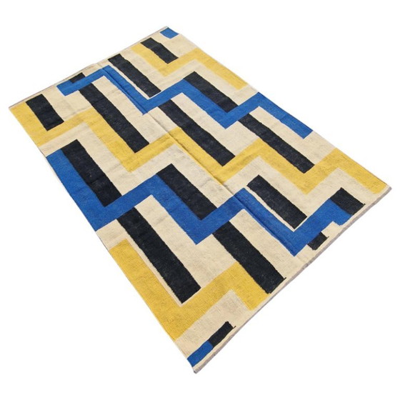 Sonia Delaunay Simultané Nr. 46 Handgewebter Wandteppich | Textilkunst | 217 × 146 cm (85 × 57 Zoll) (photo 7 of 10)