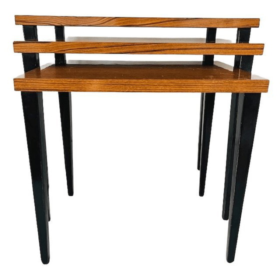 Image 1 of Vintage Mid-century modern Deens Design mimiset bijzettafels 1960's