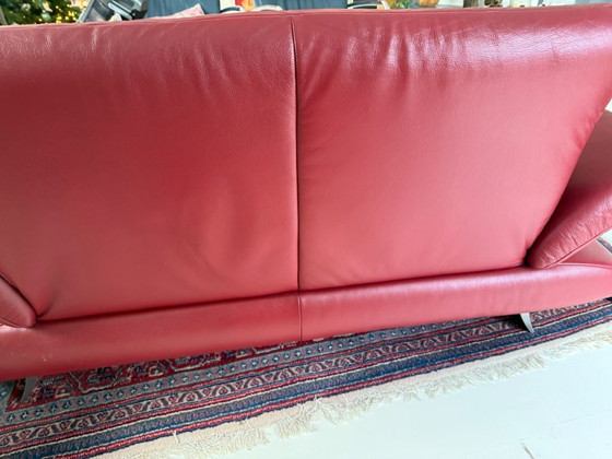 Image 1 of Leder Sofa Zweisitzer und Zweieinhalb-Sitzer Koinor rot