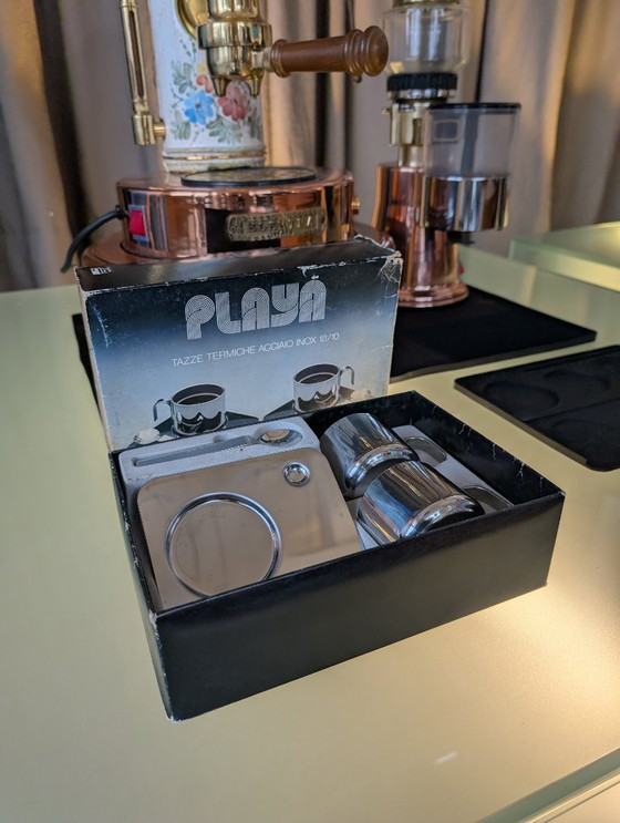 Image 1 of Elektra Micro Casa Lever S1 + macinacaffè Elektra + base Elektra SB + tazze Playa in acciaio inox