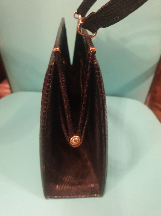 Borsa a mano vintage, Borse a mano, Pelle, Metallo, Nero (foto 5 di 5)